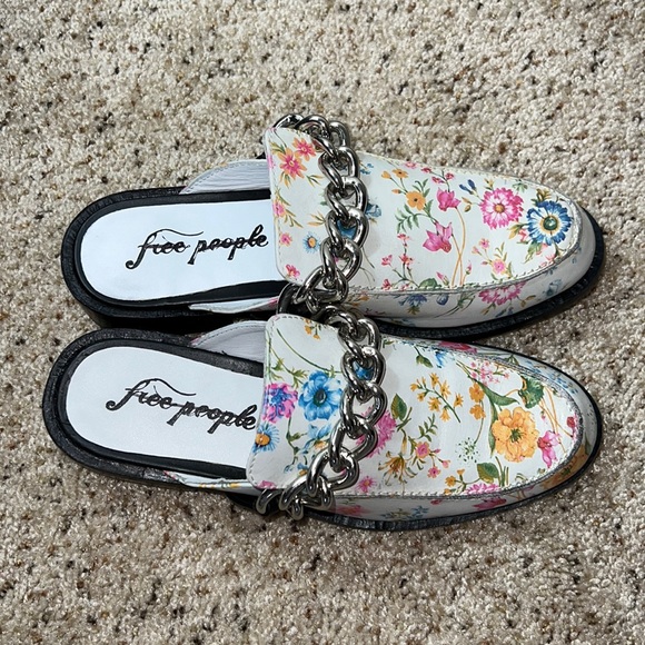 Free People Shoes - NWT Free People Floral Mules- 37